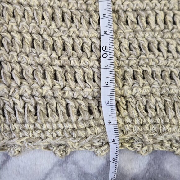 J. Jill Women's Cream Tan Linen Cotton Hand Crochet  Cardigan M - Picture 14 of 14